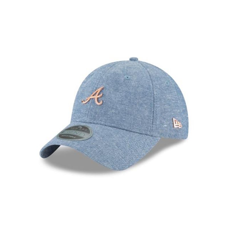 MLB Atlanta Braves Team Badged 9Twenty Adjustable (NUJ5888) - Blue New Era Caps